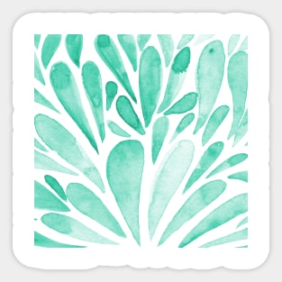 Watercolor artistic drops - aqua Sticker